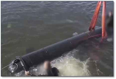 Unmanned surface vehicle (USV) used in maritime sabotage operations near the Kerch Strait amid escalating Black Sea shipping security threats, featured in an Ambrey Insight report