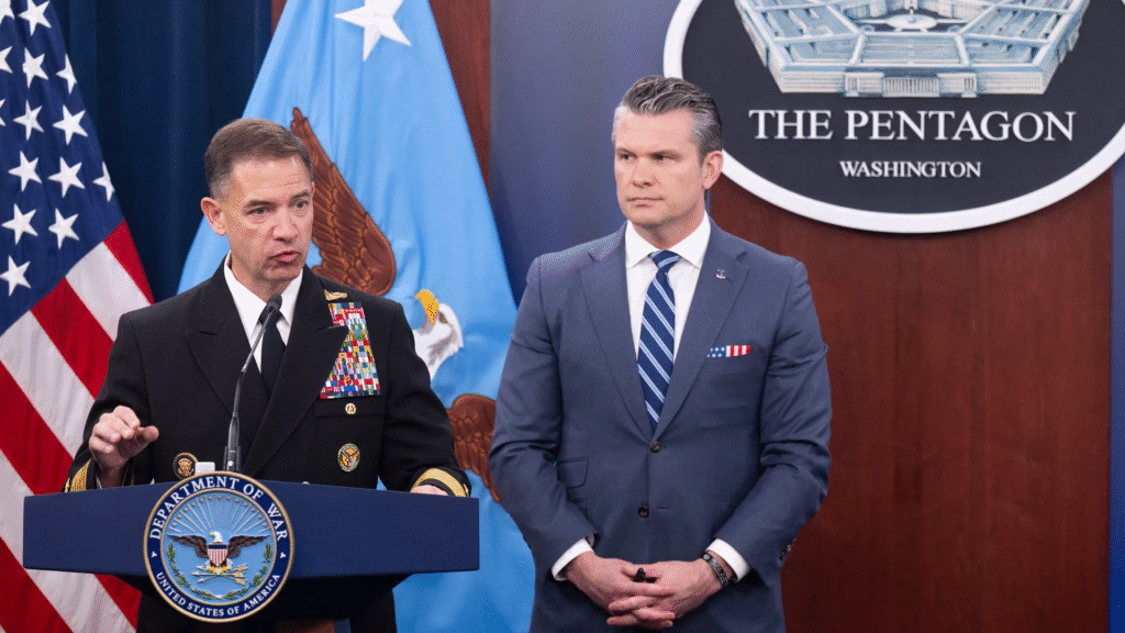 Ambrey threat circular US Iran ceasefire maritime risk Pentagon briefing on potential escalation impacting Middle East shipping