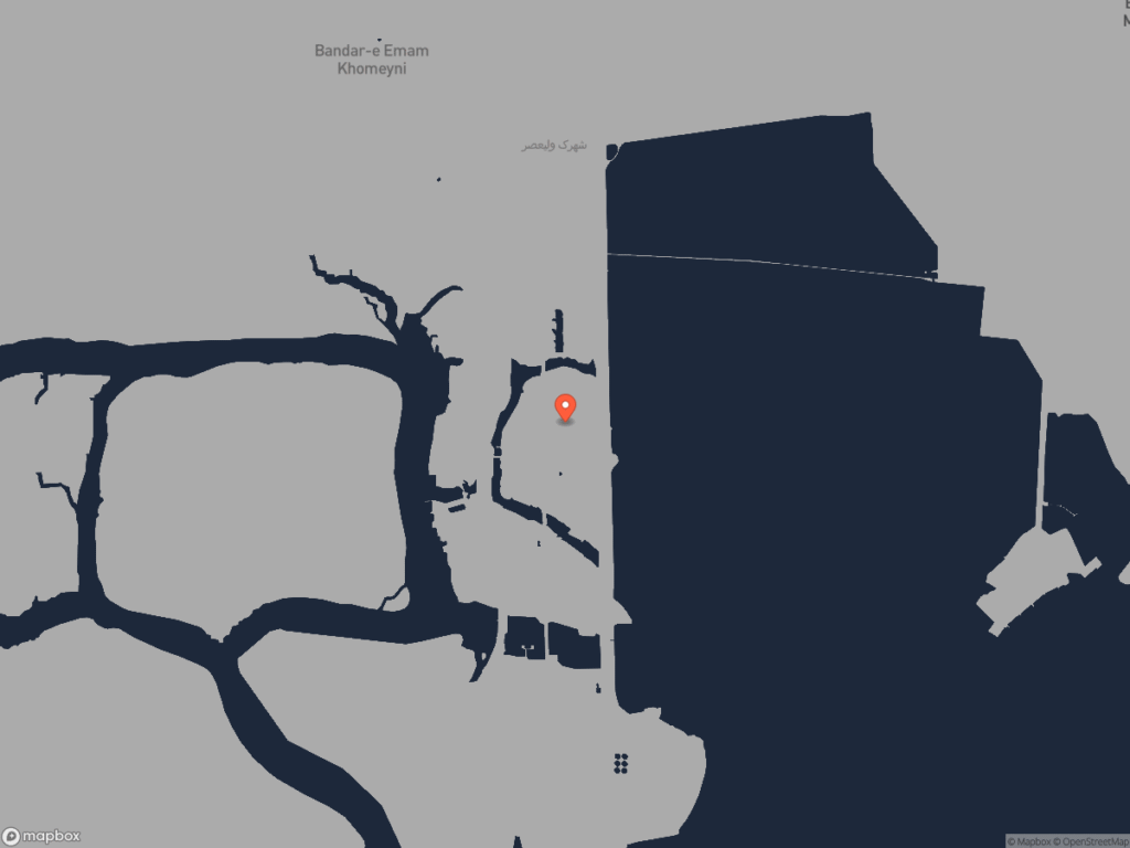 Ambrey Alert Event Map of the Karun Petrochemical Complex, Iran, following a reported Israeli airstrike near Persian Gulf energy and shipping infrastructure.