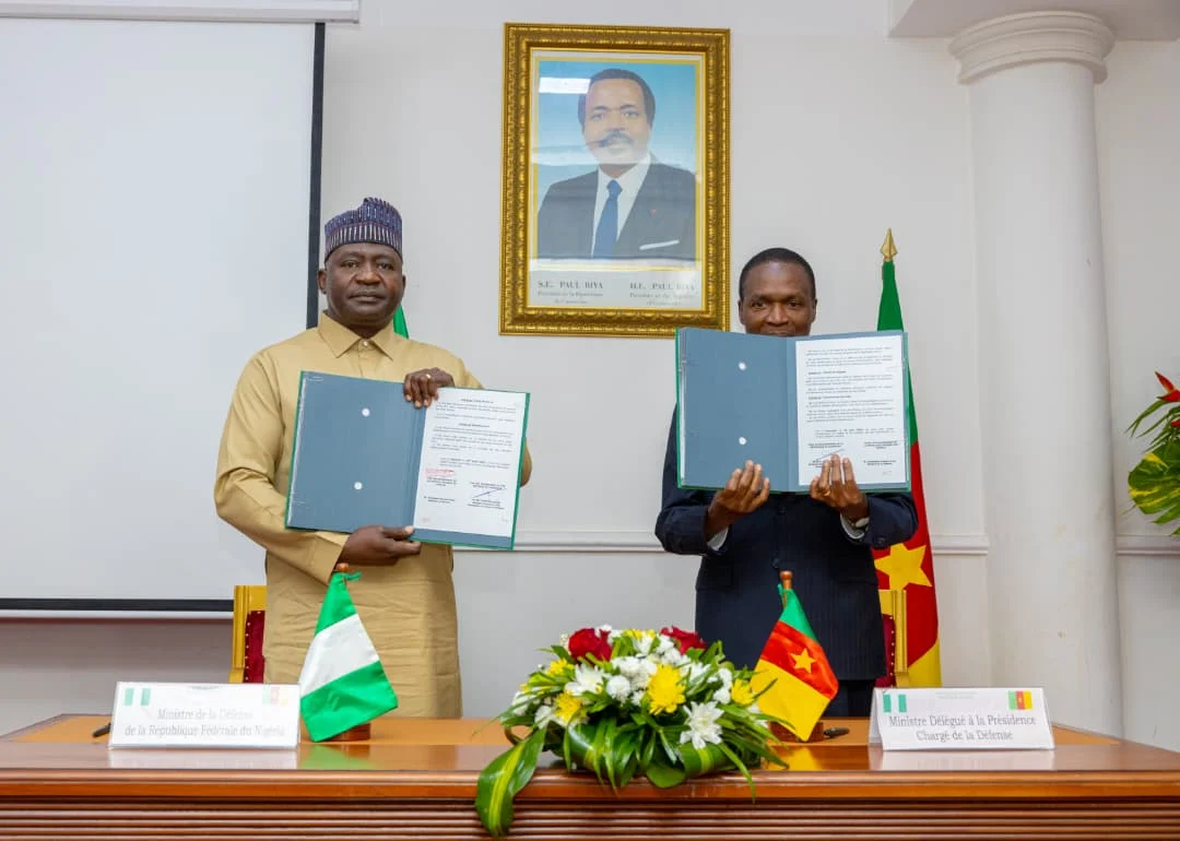 Ambrey Insight of Nigeria and Cameroon signing a defence cooperation agreement to strengthen Gulf of Guinea maritime security